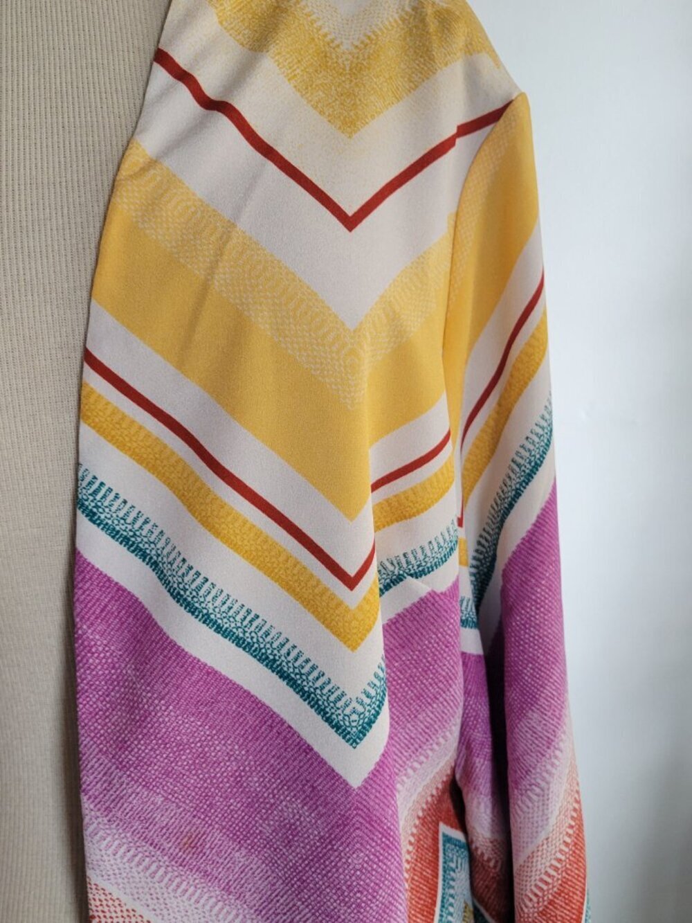NWOT -CHICO'S Reversible Kimono Boho Shadows 3/4 Sleeves Geometric Jacket - Picture 7 of 15